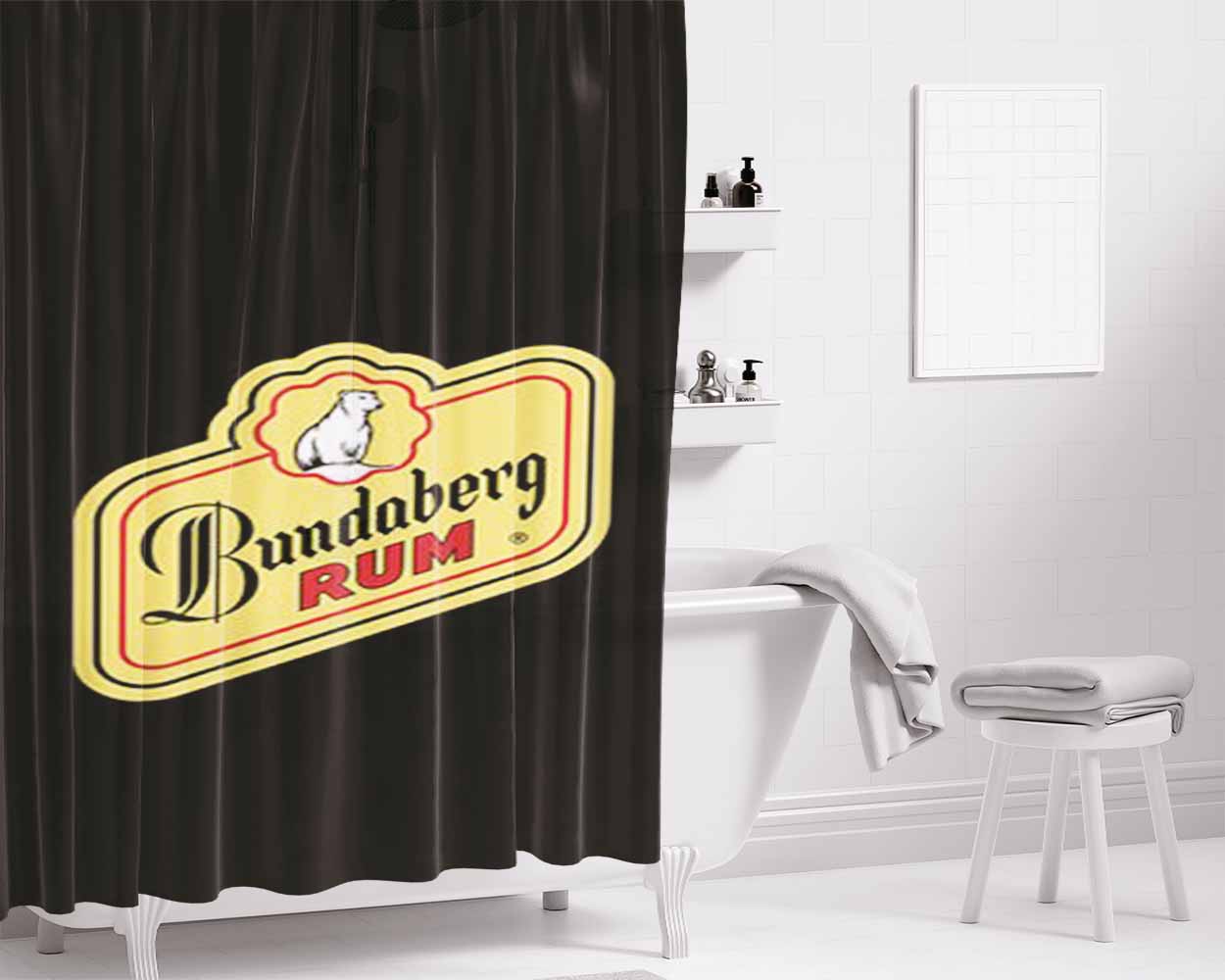 Bundaberg Rum Bathroom Shower Curtain Fabric Waterproof | 66 X 72 Inch