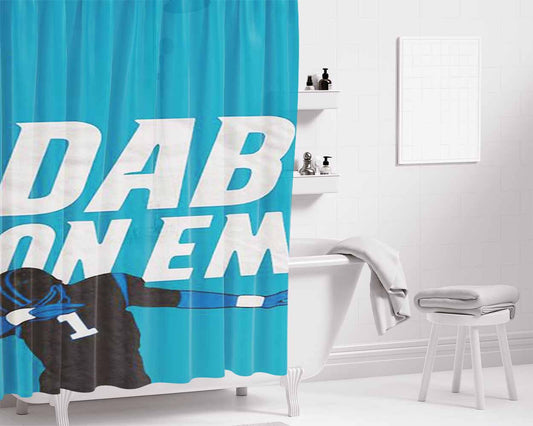 Cam Newton Dab On Em Bathroom Shower Curtain Fabric Waterproof | 66 X 72 Inch