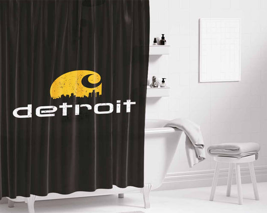 Carhartt Detroit Bathroom Shower Curtain Fabric Waterproof | 66 X 72 Inch