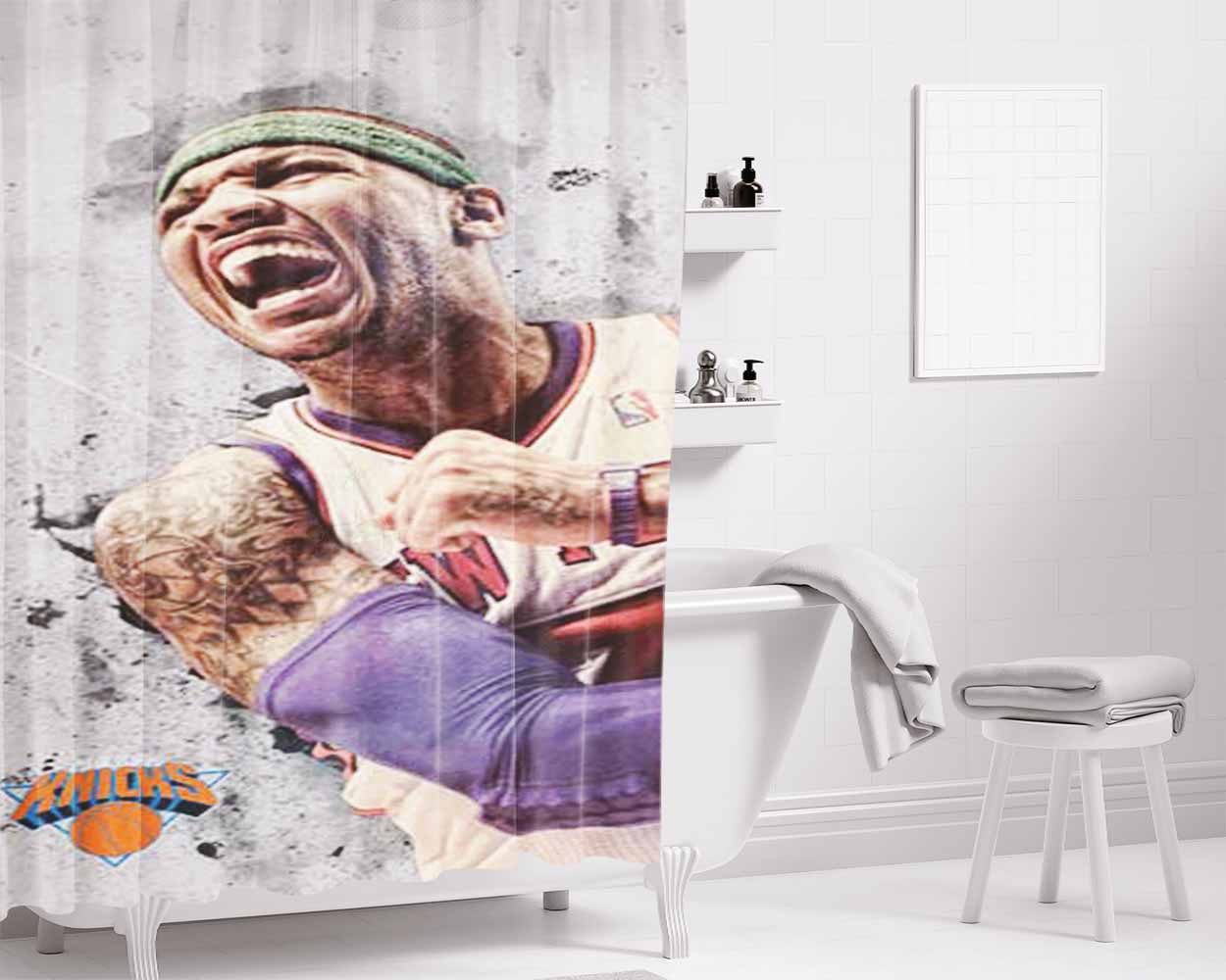 Carmelo Anthony Marble Bathroom Shower Curtain Fabric Waterproof | 66 X 72 Inch