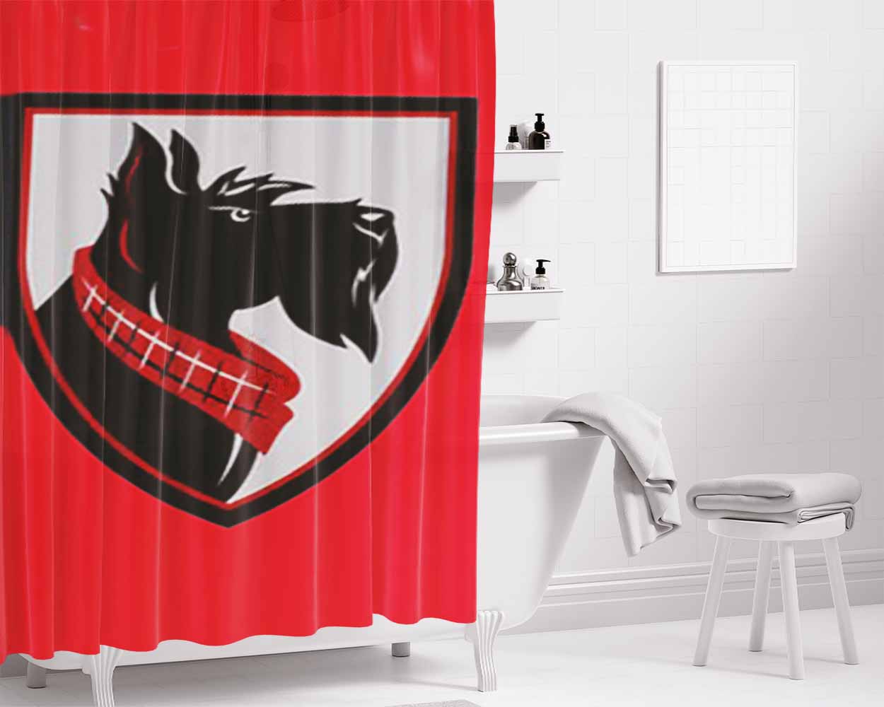 Carnegie Mellon University Bathroom Shower Curtain Fabric Waterproof | 66 X 72 Inch