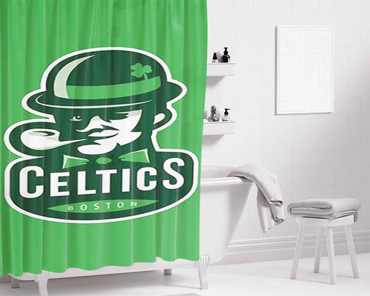 Celtics Bathroom Shower Curtain Fabric Waterproof | 66 X 72 Inch
