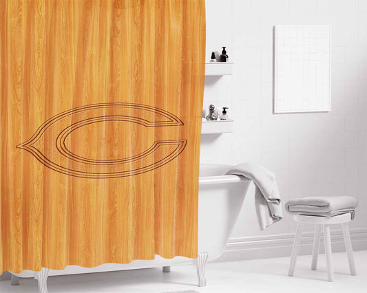 Chicago Bears 2 Bathroom Shower Curtain Fabric Waterproof | 66 X 72 Inch