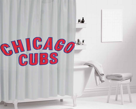 Chicago Cubs In Re Bathroom Shower Curtain Fabric Waterproof | 66 X 72 Inch