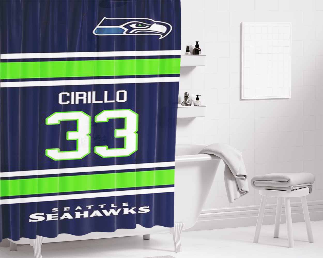 Cirillo 33 Bathroom Shower Curtain Fabric Waterproof | 66 X 72 Inch