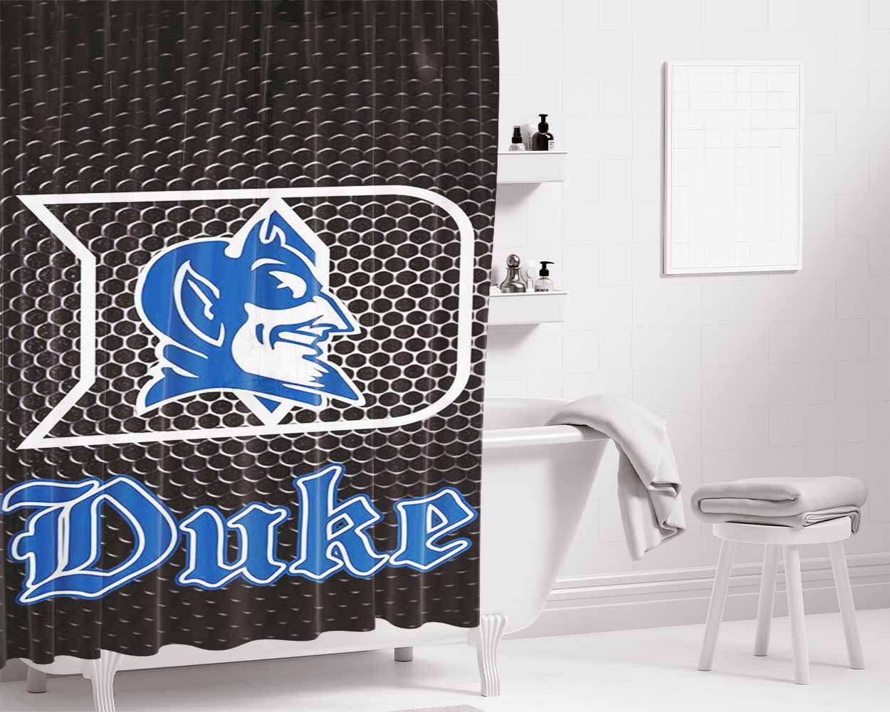 Duke Blue Devils College Bathroom Shower Curtain Fabric Waterproof | 66 X 72 Inch