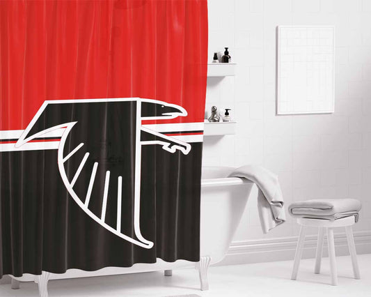 Falcon Iron Ons Logo Bathroom Shower Curtain Fabric Waterproof | 66 X 72 Inch