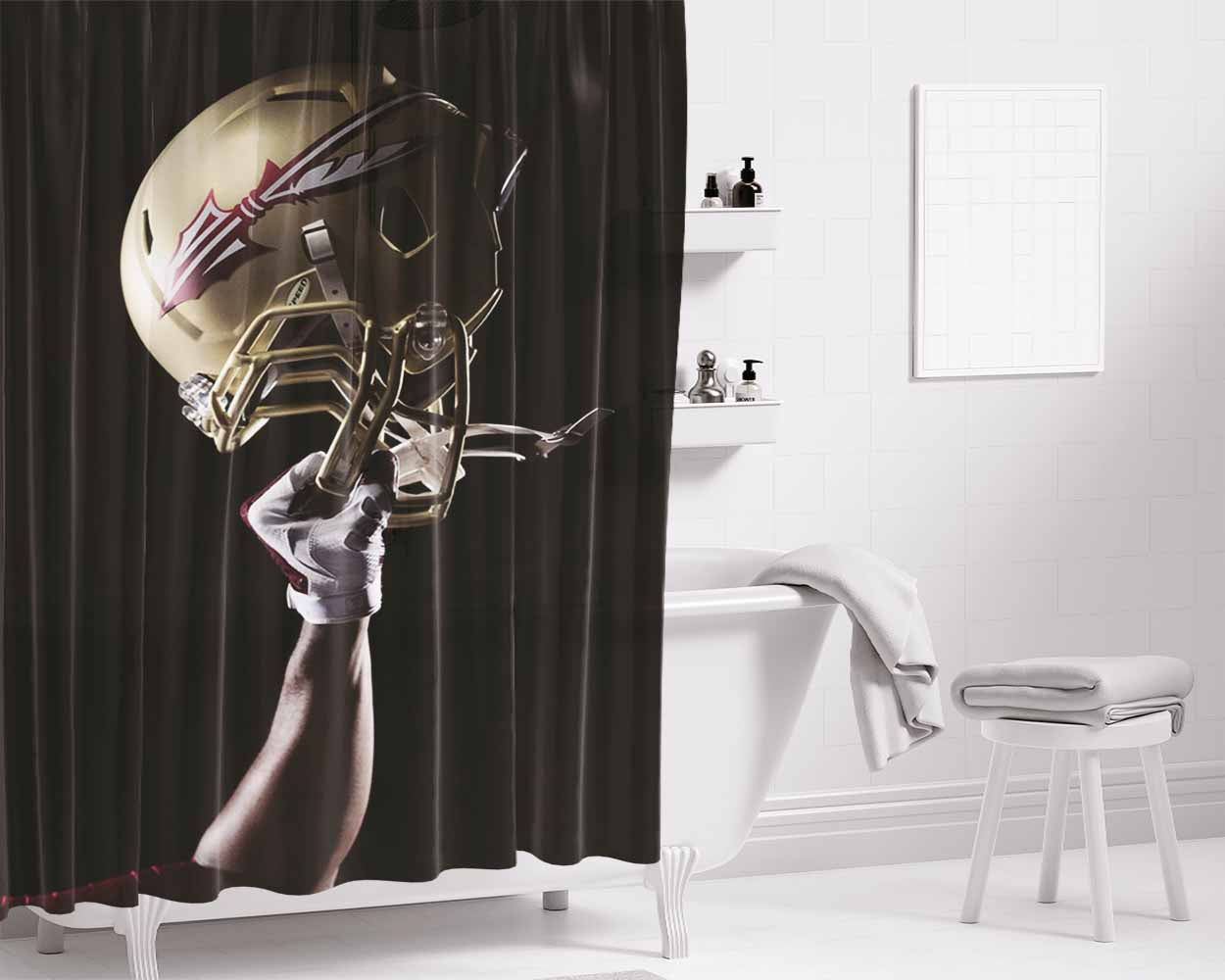 Florida State Fsu College Bathroom Shower Curtain Fabric Waterproof | 66 X 72 Inch
