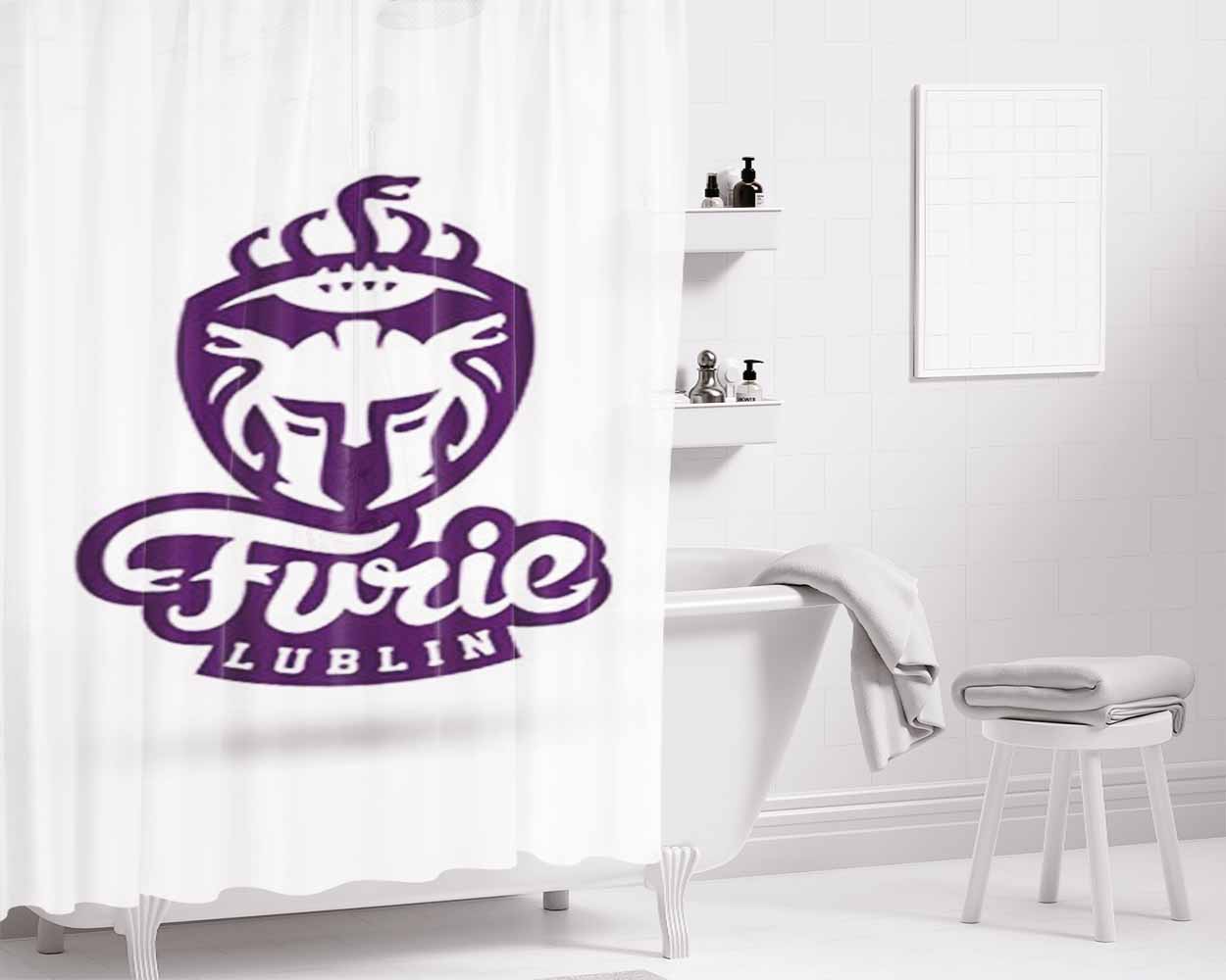 Furie Lublin Logo Bathroom Shower Curtain Fabric Waterproof | 66 X 72 Inch