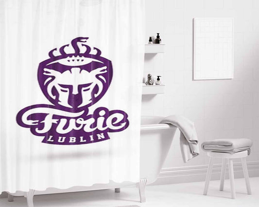 Furie Lublin Logo Bathroom Shower Curtain Fabric Waterproof | 66 X 72 Inch