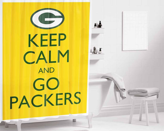 Go Packers Bathroom Shower Curtain Fabric Waterproof | 66 X 72 Inch