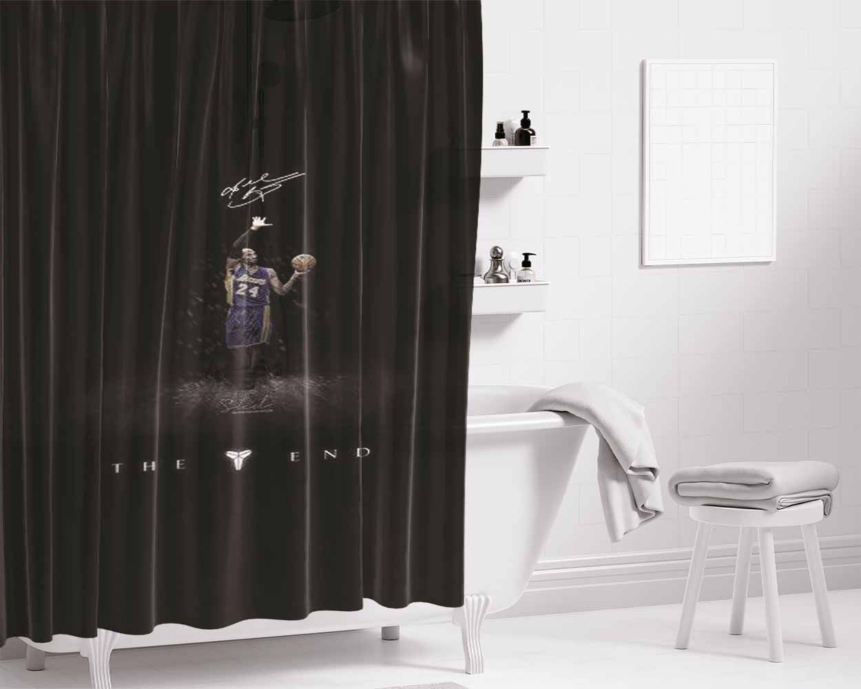 Goodbye Tribute To Kobe B Bathroom Shower Curtain Fabric Waterproof | 66 X 72 Inch