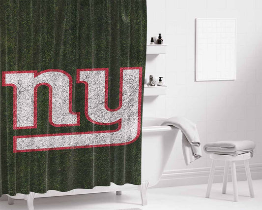 Green New York Giants Logo Bathroom Shower Curtain Fabric Waterproof | 66 X 72 Inch