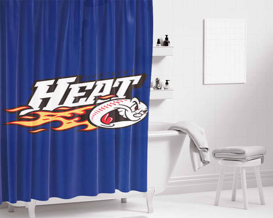 Heat Kentucky Baseball Logo Blue Bathroom Shower Curtain Fabric Waterproof | 66 X 72 Inch