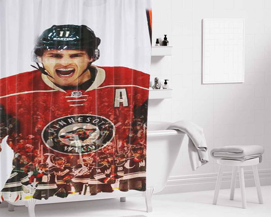 Hockey Blackhawks Chicago Bathroom Shower Curtain Fabric Waterproof | 66 X 72 Inch