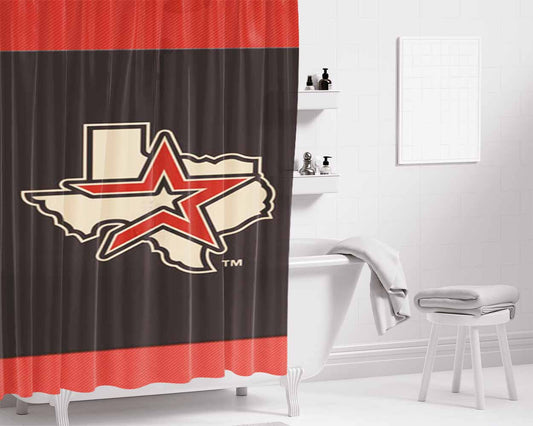Houston Astros Texas Bathroom Shower Curtain Fabric Waterproof | 66 X 72 Inch