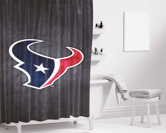 Houston Texans Grun Bathroom Shower Curtain Fabric Waterproof | 66 X 72 Inch