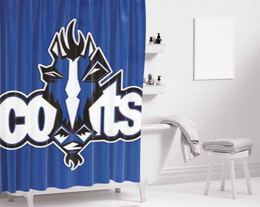 Indianapolis Colts Bathroom Shower Curtain Fabric Waterproof | 66 X 72 Inch