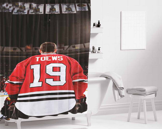 Jonathan Toews Bathroom Shower Curtain Fabric Waterproof | 66 X 72 Inch