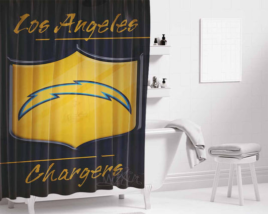 La Chargers, Afc, Blue, California Bathroom Shower Curtain Fabric Waterproof | 66 X 72 Inch