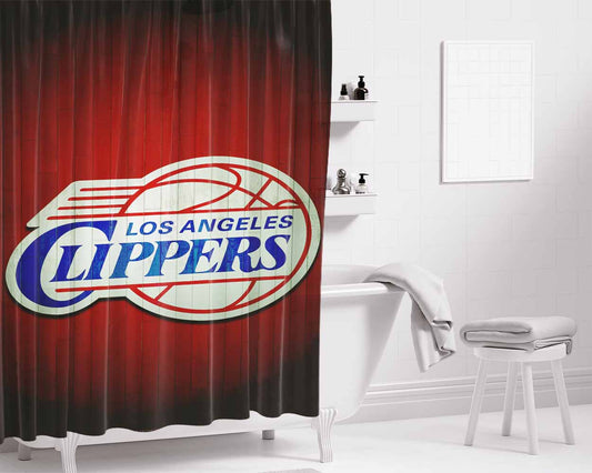 La Clippers Hardwood Bathroom Shower Curtain Fabric Waterproof | 66 X 72 Inch