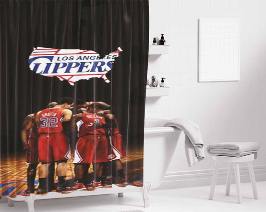 La Clippers Spotlight Plain Bathroom Shower Curtain Fabric Waterproof | 66 X 72 Inch