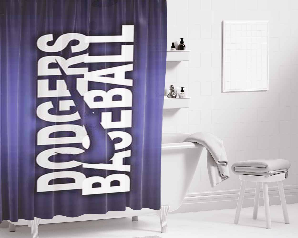 La Dodgers Nike Fade Bathroom Shower Curtain Fabric Waterproof | 66 X 72 Inch