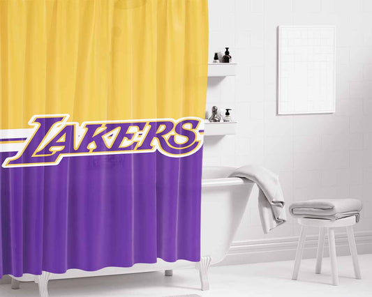 Lakers Fans Club Bathroom Shower Curtain Fabric Waterproof | 66 X 72 Inch