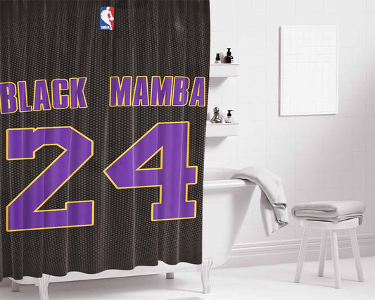 Lakers Poison Black Mamba Bathroom Shower Curtain Fabric Waterproof | 66 X 72 Inch