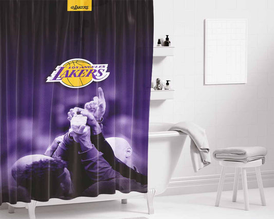 Lakers Wallpapers And Infographics Bathroom Shower Curtain Fabric Waterproof | 66 X 72 Inch