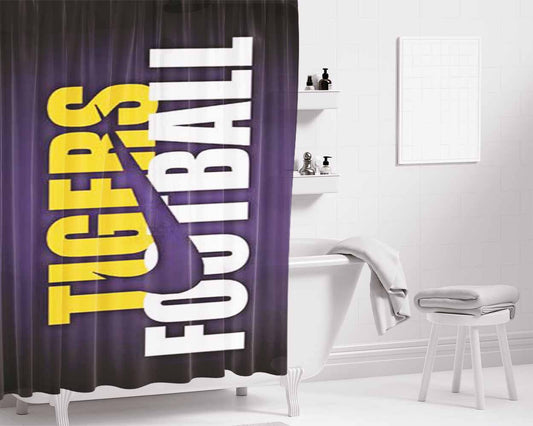 Lsu Tigers Tigers Football Bathroom Shower Curtain Fabric Waterproof | 66 X 72 Inch