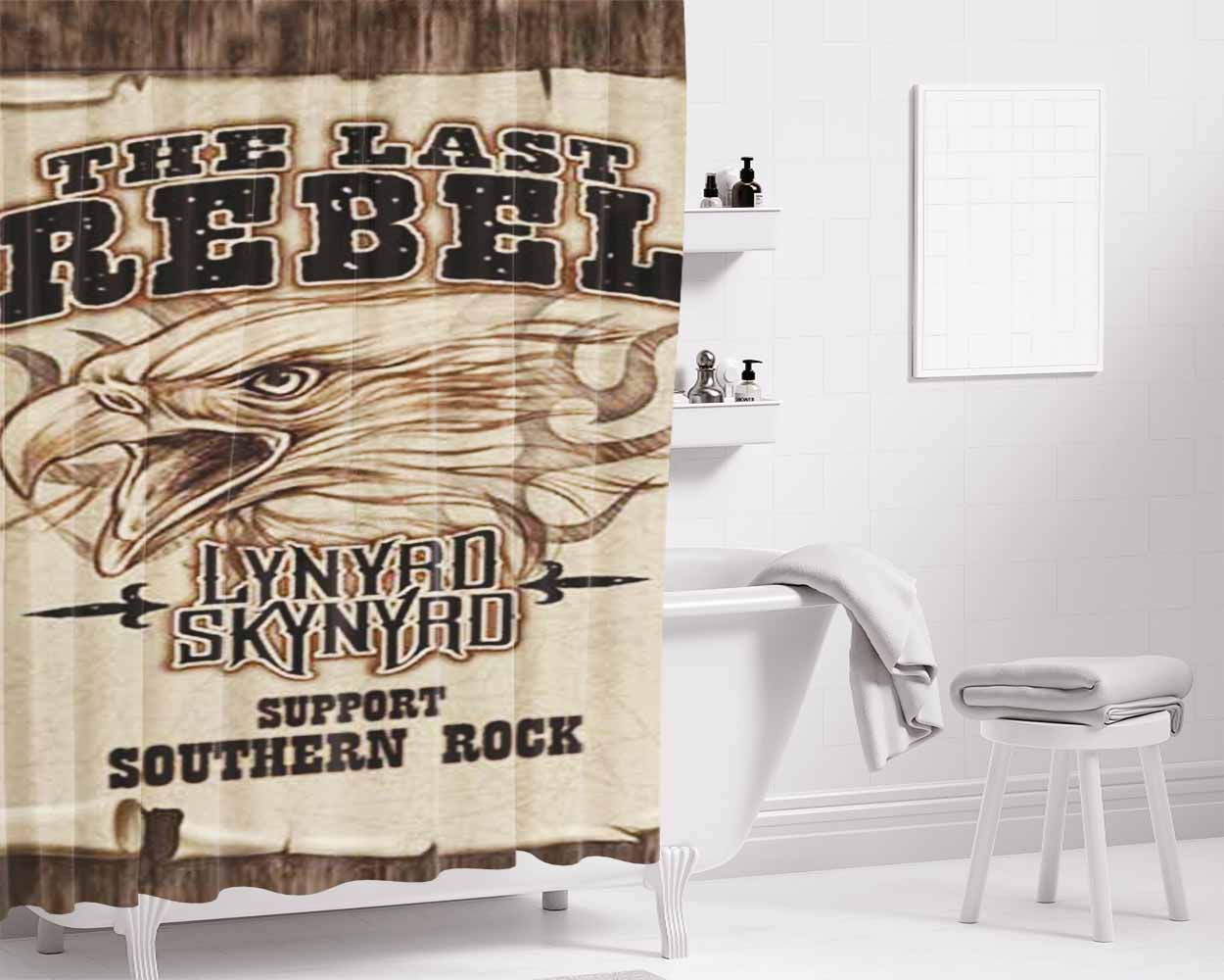 Lynyrd Skynyrd Last Rebel Bathroom Shower Curtain Fabric Waterproof | 66 X 72 Inch