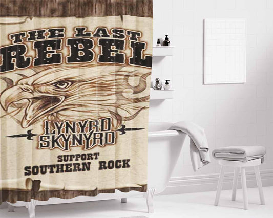 Lynyrd Skynyrd Last Rebel Bathroom Shower Curtain Fabric Waterproof | 66 X 72 Inch
