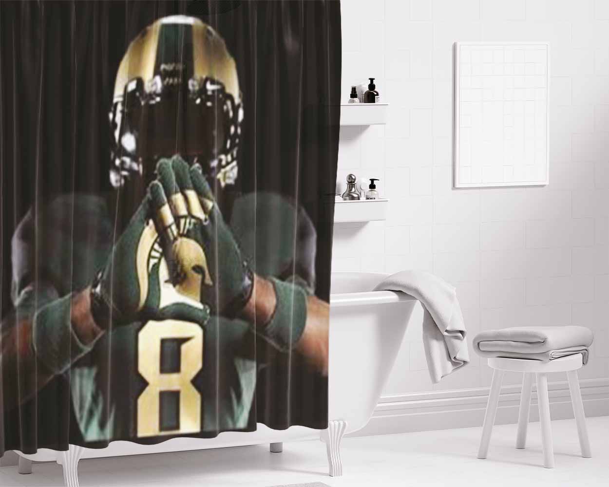 Michigan State New Bathroom Shower Curtain Fabric Waterproof | 66 X 72 Inch