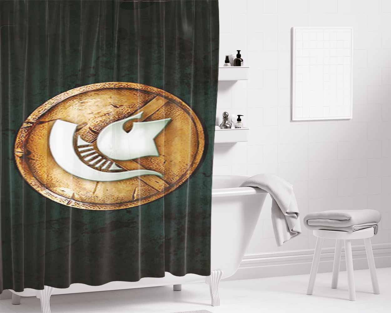 Michigan State Symbol Bathroom Shower Curtain Fabric Waterproof | 66 X 72 Inch