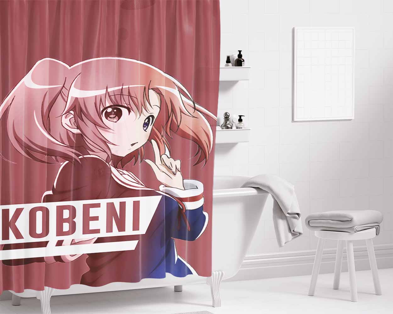 Mikakunin De Shinkoukei Kobeni Yonomori Bathroom Shower Curtain Fabric Waterproof | 66 X 72 Inch