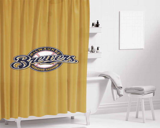 Milwaukee Bre Bathroom Shower Curtain Fabric Waterproof | 66 X 72 Inch