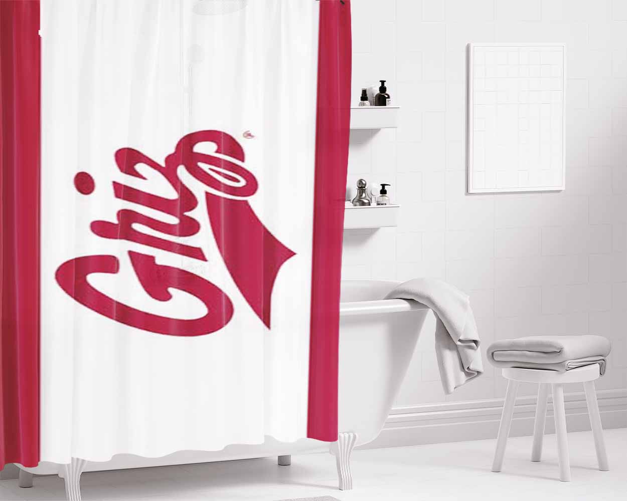Montana Griz Bathroom Shower Curtain Fabric Waterproof | 66 X 72 Inch