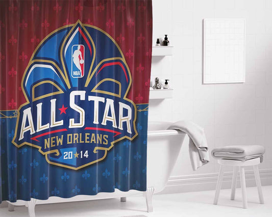 Nba All Star New Bathroom Shower Curtain Fabric Waterproof | 66 X 72 Inch