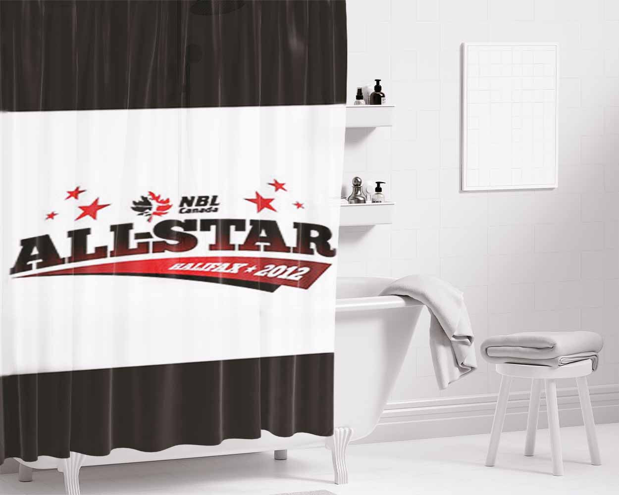 Nbl All Star Halifax 2012 Bathroom Shower Curtain Fabric Waterproof | 66 X 72 Inch
