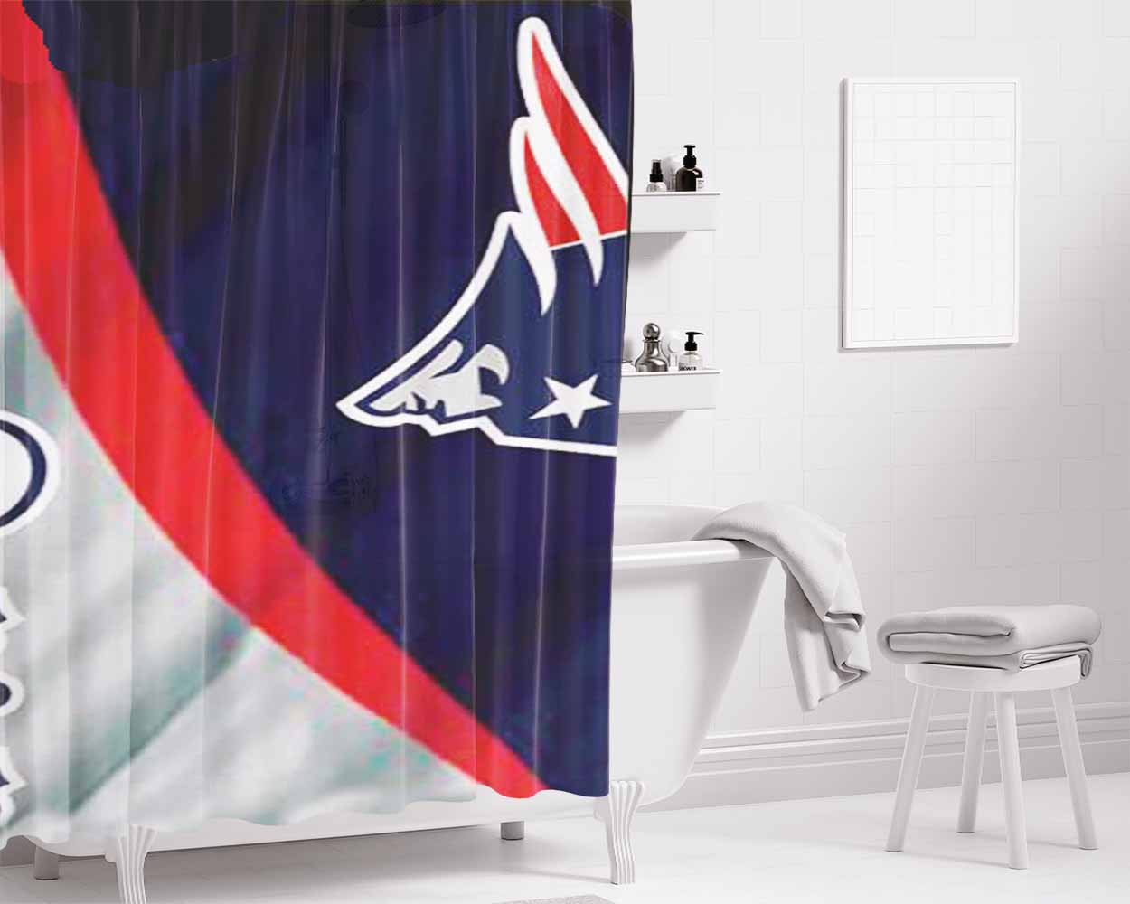 Ne Pats Cloth Horizontal Bathroom Shower Curtain Fabric Waterproof | 66 X 72 Inch