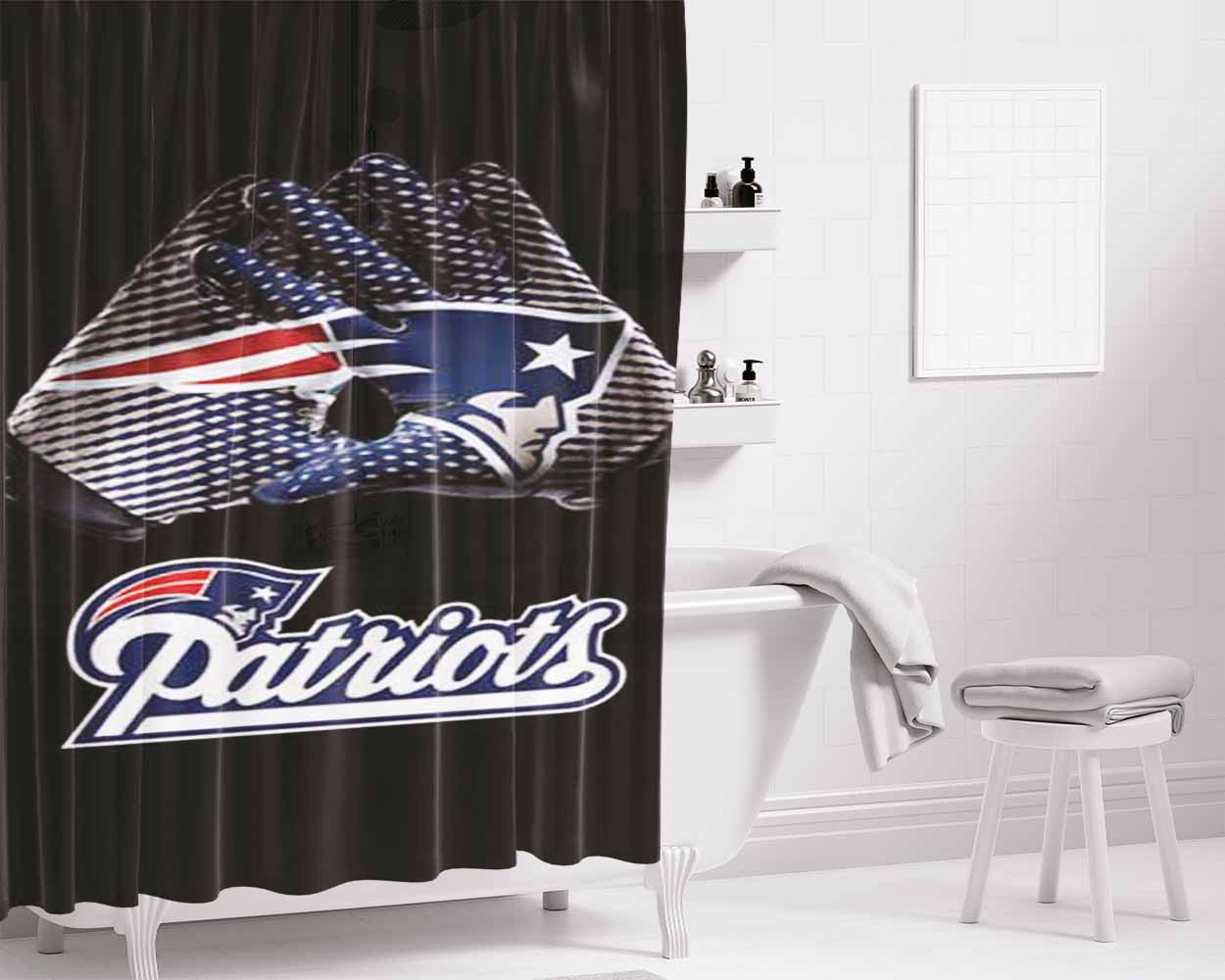 Ne Pats Gloves Logo Bathroom Shower Curtain Fabric Waterproof | 66 X 72 Inch