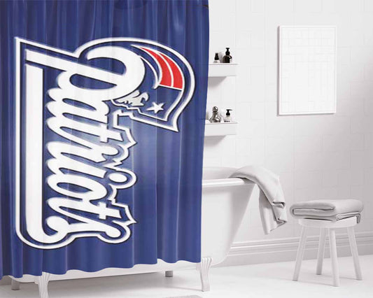 Ne Pats Logo Embossed Bathroom Shower Curtain Fabric Waterproof | 66 X 72 Inch