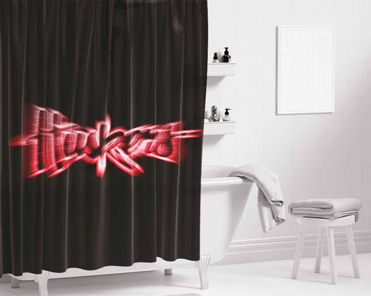 Nebraska Cornhuskers Burst Bathroom Shower Curtain Fabric Waterproof | 66 X 72 Inch