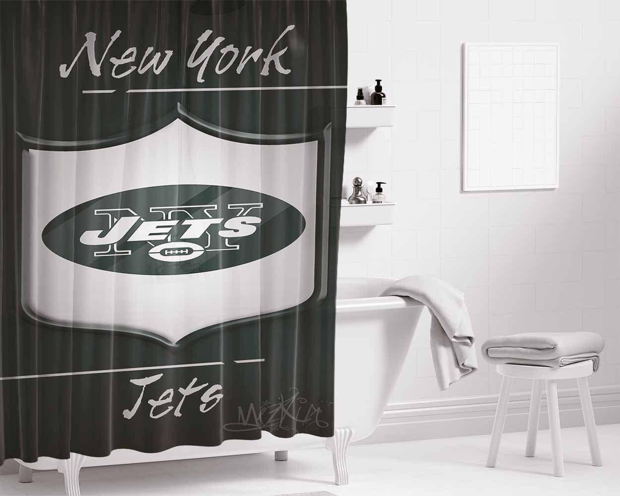 New York Jets, Afc, Bryce Petty Bathroom Shower Curtain Fabric Waterproof | 66 X 72 Inch
