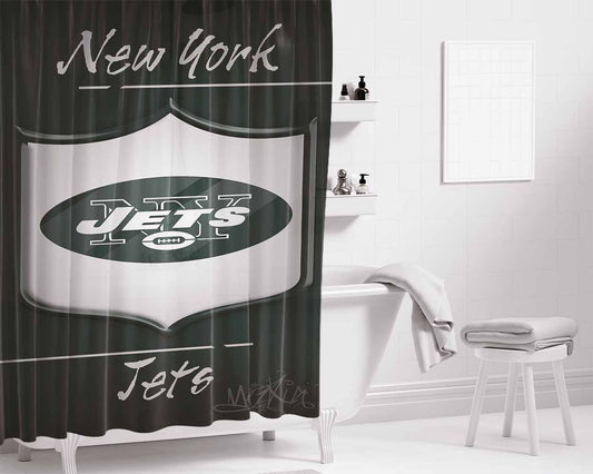 New York Jets, Afc, Bryce Petty Bathroom Shower Curtain Fabric Waterproof | 66 X 72 Inch