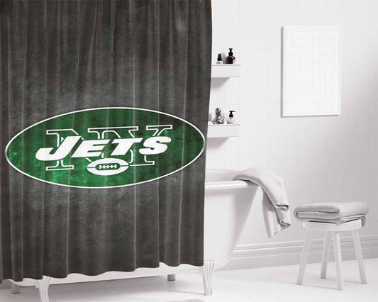 New York Jets Bathroom Shower Curtain Fabric Waterproof | 66 X 72 Inch