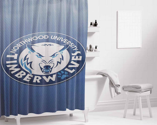 Northwood Timberwolves Logo Bathroom Shower Curtain Fabric Waterproof | 66 X 72 Inch