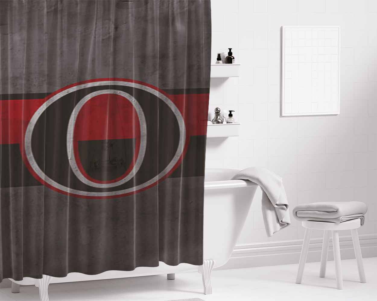 Ottawa Predators Icon Bathroom Shower Curtain Fabric Waterproof | 66 X 72 Inch