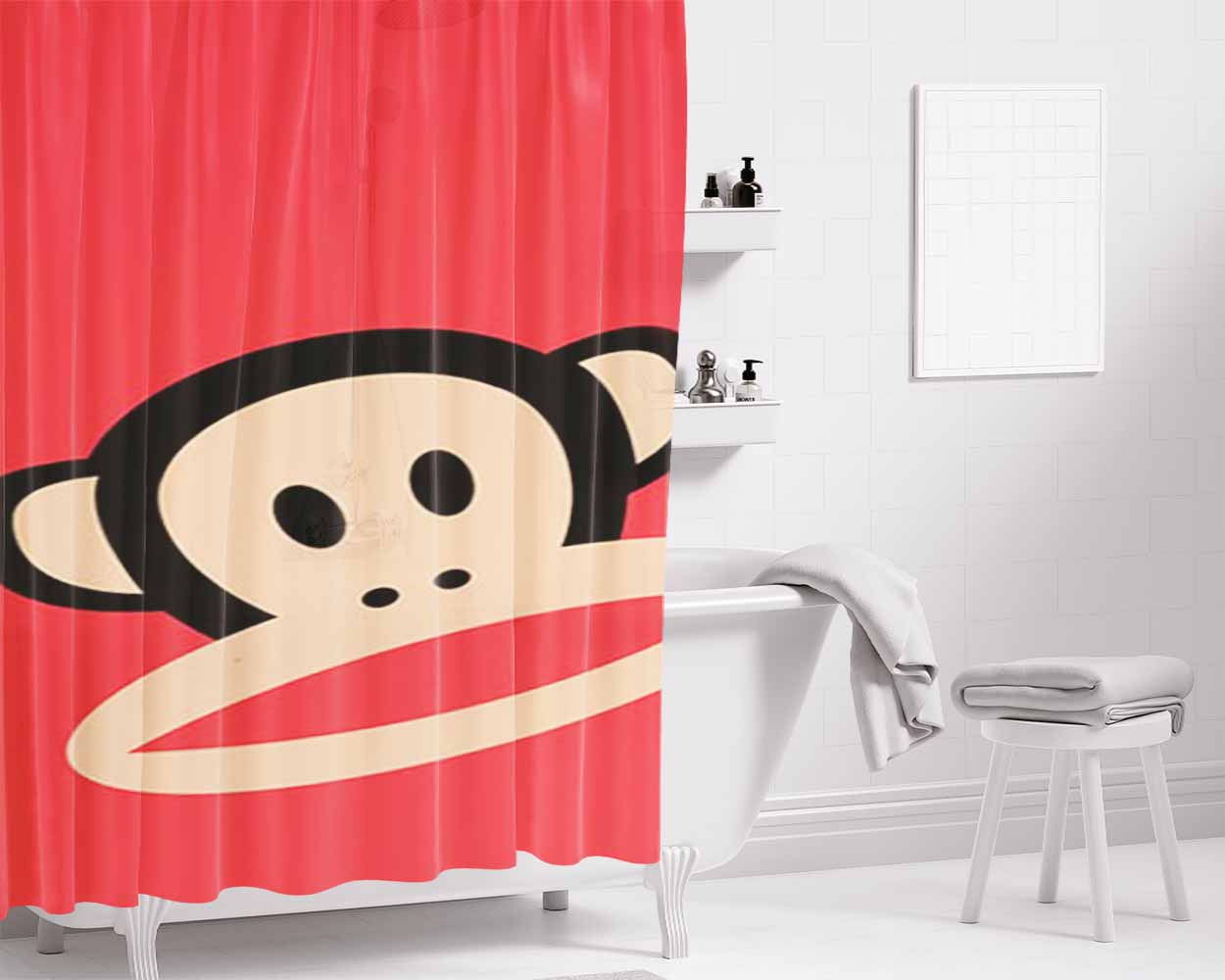Paul Frank Bathroom Shower Curtain Fabric Waterproof | 66 X 72 Inch